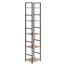 Modern wooden shelf, metal frame LOFT, 5 shelves