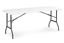 Katrings galds 180cm + 2 soli baltā banketu komplekts ModernHome