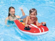 Inflatable board with handles for children Red INTEX