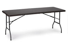 Folding Catering Banquet Garden Table 180 cm Rattan Style ModernHome