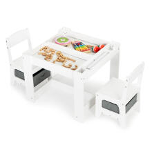 Children's set, wooden table and chairs, ECOTOYS