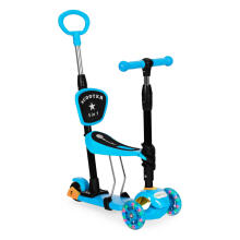 Three-wheeled scooter with light-up wheels LED,3-in-1 Balance - blue ECOTOYS