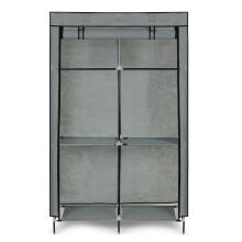 Textile wardrobe - a large fabric wardrobe with shelves for clothes and shoes
