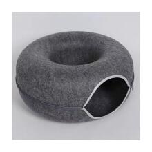 Cat bed donut tunnel bed 50cm - graphite