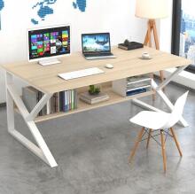 Computer desk, office desk with shelf, 100x60 cm
