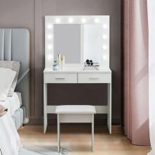 Modern Home Toilet Table Art.CHDT03 Liels mūsdienīgs kosmētikas tērpu galds ar spoguli un atvilktnēm