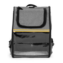 Large, durable, foldable backpack for transporting cats and dogs