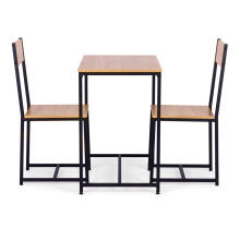 Mēbeļu komplekts: galds + 2 krēsli metāls MDF ModernHome