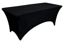 Universal Table Cover for Catering Table 180 cm 6FT Black Stretch MultiGarden