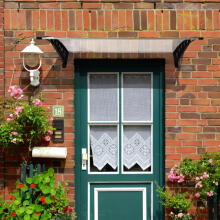 Door Canopy 120x80 cm Polycarbonate Roof Cover ModernHome