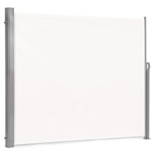 Foldable awning 300x180 cm, side roller blind, garden screen for terrace, beige