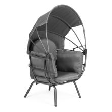 Cocoon garden armchair with foldable canopy, gray ModernHome