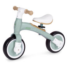 Līdzsvara velosipēds ar pedāļiem - apmācības sānu riteņi 3in1 zaļš ECOTOYS