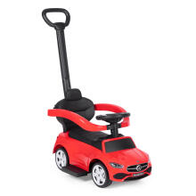 Ride-on pusher car Mercedes C CLASS interactive steering wheel guide red