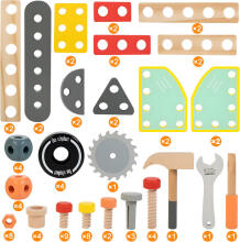 Wooden workshop for children tool table ECOTOYS