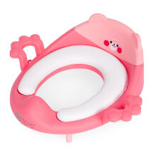 Eco Toys Art.PP104 Pink Tualetes sēdeklis bērniem ar rokturiem, mīksts spilvens, rozā,