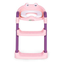 Toilet seat for children with steps and ladder, pink, ECOTOYS