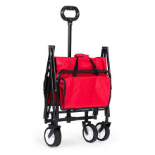 Beach transport garden trolley, foldable, red, 48x90 cm, MultiGarden