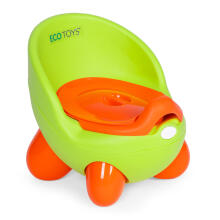 Potty toilet seat for children, removable insert, non-slip legs, green, ECOTOYS