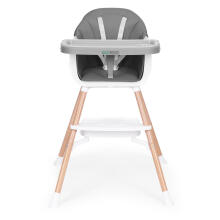 Bērnu barošanas krēsls 2-in-1, pelēks, ECOTOYS