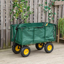 Dārza transporta rati, 400 kg, traktora, atveramas sānu paneļi, lieli piepūšami riteņi, MultiGarden