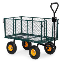 Dārza transporta rati, 400 kg, traktora, atveramas sānu paneļi, lieli piepūšami riteņi, MultiGarden