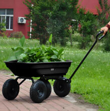 Dārza transporta rati, lāpsta, izkraušanas kravas automašīna, 75L, 200 kg, lieli uzpūšamie riteņi, MultiGarden