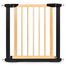 Drošības vārti, 74-80 cm, kāpņu un durvju barjera, metāls un koks, ECOTOYS