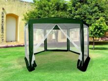 Dārza komerciālais paviljons, 2x2x2 m, ar moskītu tīklu, zaļš, MultiGarden