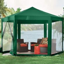 Dārza komerciālais paviljons, 2x2x2 m, ar moskītu tīklu, zaļš, MultiGarden