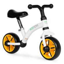 Līdzsvara velosipēds bērniem, EVA riteņi, regulējams sēdeklis, melns, ECOTOYS