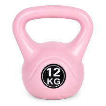 Kettlebell 12 kg for exercise, dumbbell, weight ball, fitness load, pink, ModernHome