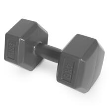 Hex dumbbells set 2x4 kg, exercise weights, fitness load, gray, ModernHome