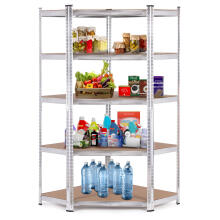 Stūra uzglabāšanas plaukts 180x90x40 cm cinkots tērauds, 5 plaukti, 875 kg jauda ModernHome