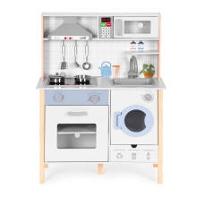 Детская игровая кухня со звуками, LED, духовкой, стиральной машиной и аксессуарами ECOTOYS