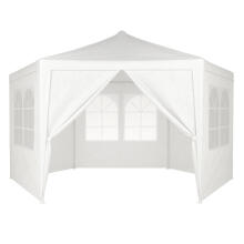 Dārza tirdzniecības paviljons telts 2x2x2 m ar logiem balta MultiGarden