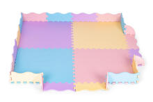 Colorful foam mat for children with a fence 141.5x141.5 cm 24 pcs. IPLAY