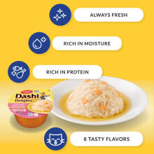 INABA Dashi Delights Vistas gaļa buljonā - cienasts kaķiem - 70g