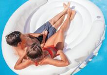 Inflatable island with canopy inflatable mattress 199x150cm INTEX 58292