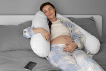 La Bebe™ Rich Satin Nursing Maternity Pillow Art.15686 Подкова для сна, кормления малыша 30x104 cm