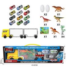 WOOPIE Truck Transporter 2in1 Dinosaur Set + Diorama