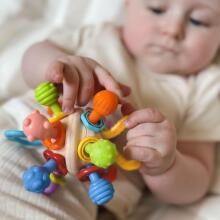 WOOPIE BABY Mīkstā rattles 2in1 Košļājamā rotaļlieta sensorā bērniem 0m+