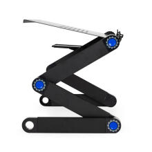 Table stand, aluminum laptop stand, foldable, adjustable, 2 tops
