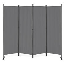 Folding 4-Panel Garden and Room Divider 167x216 cm Grey MultiGarden