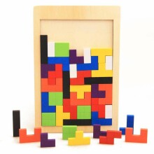 Ikonka Puzzle Art.KX7620  Medinis dėlionė-konstruktorius, 40 vnt