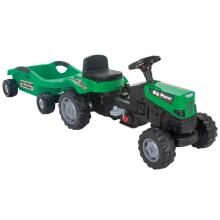 WOOPIE Pedāļu Traktors Lielais PowerTrac ar XXL Piekabi