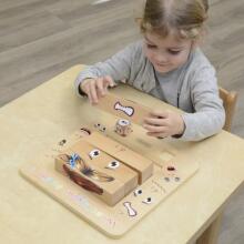 MASTERKIDZ Игра с эмоциями из дерева по методике Монтессори