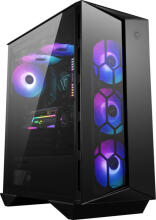 Корпус игрового компьютера MSI MPG GUNGNIR 110R Mid Tower, черный, USB 3.2 Gen2 Type C, 4x 120-мм вентилятора ARGB, Mystic Light Sync, плата управления от 1 до 6 ARGB, 2 панели из закаленного