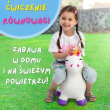 WOOPIE Inflatable Unicorn Bouncer White + Pump