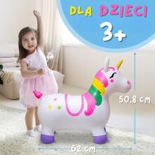 WOOPIE Inflatable Unicorn Bouncer White + Pump